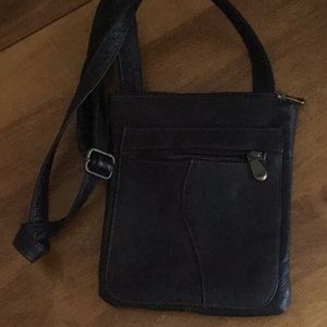 Dark brown leather pocketbook
